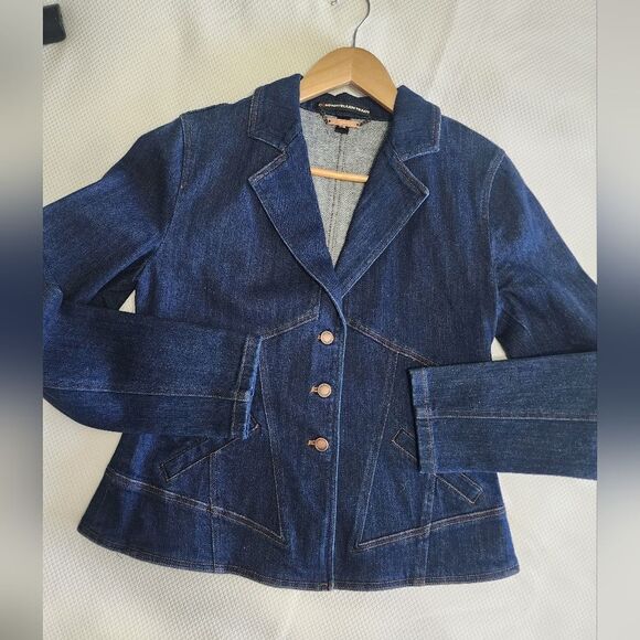 Ellen Tracy jean Classic blazer sport coat jacket - Picture 1 of 12